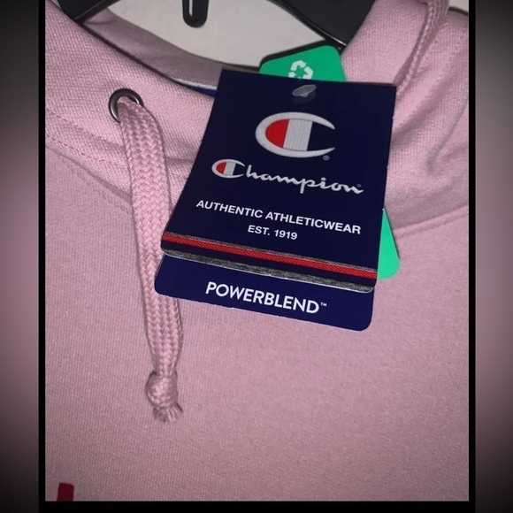 Champion fleece pink pullover hoodie wmns M NWT - Picture 3 of 6
